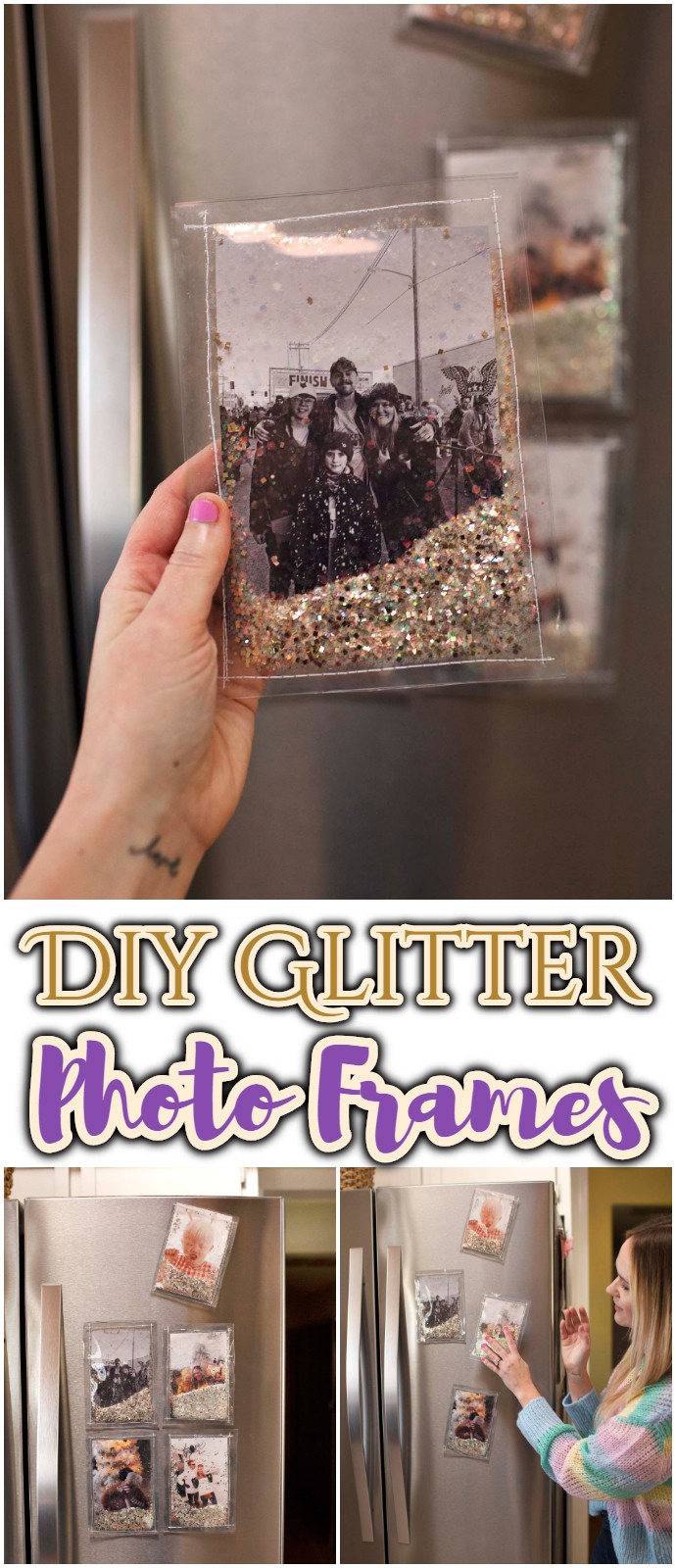 Diy Glitter Photo Frames