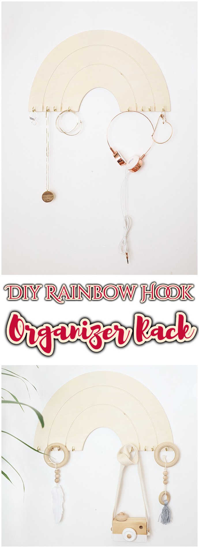 Diy Rainbow Hook Organizer Rack