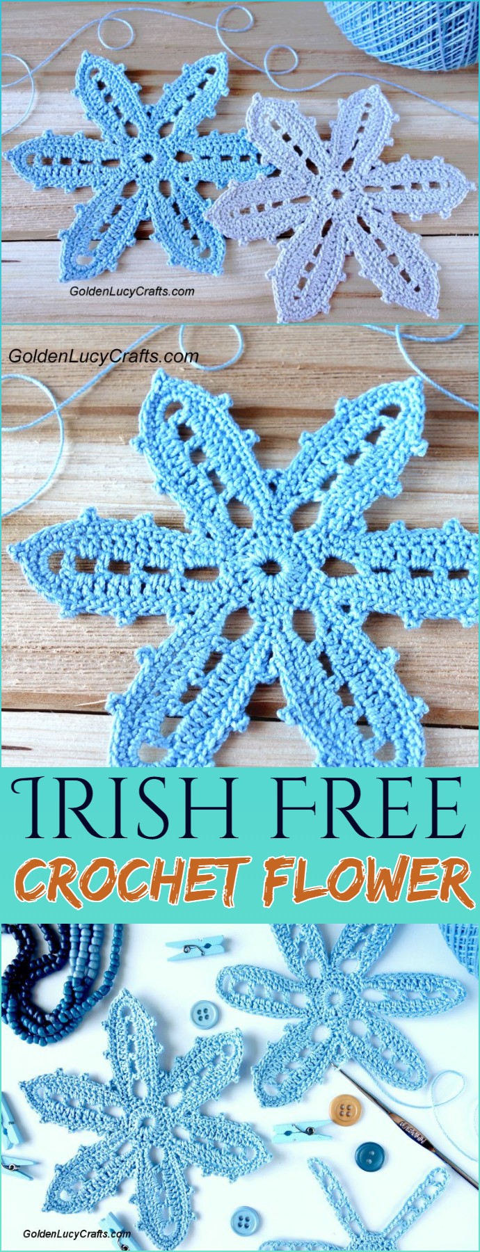 Irish Free Crochet Flower