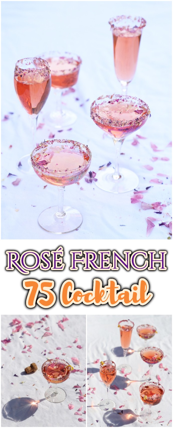 Rosé French 75 Cocktail