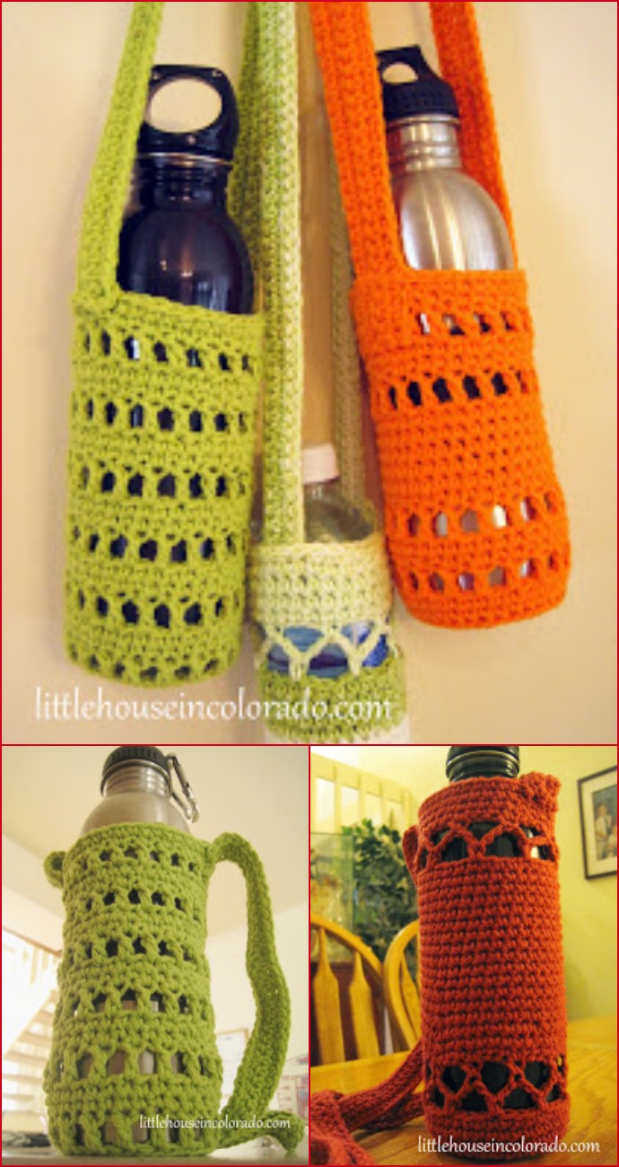 Pattern For Crochet Water Bottle Holders