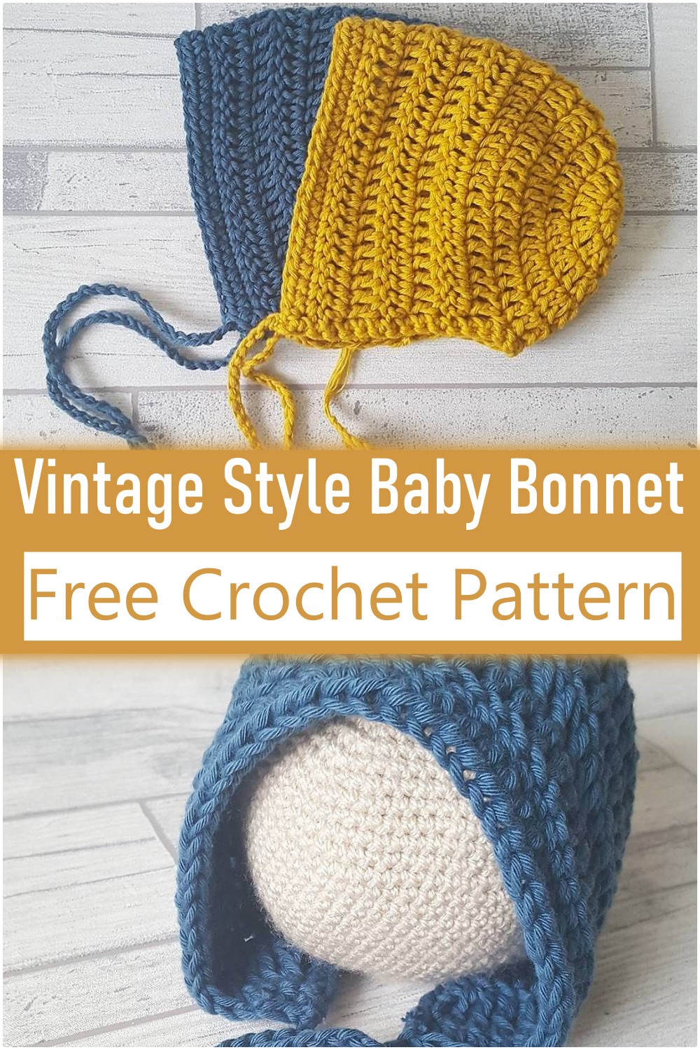 Crochet Vintage Style Baby Bonnet