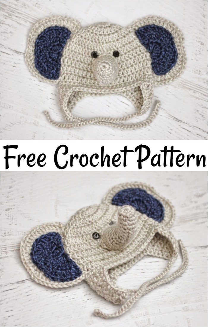 Free Crochet Baby Elephant Hat Pattern