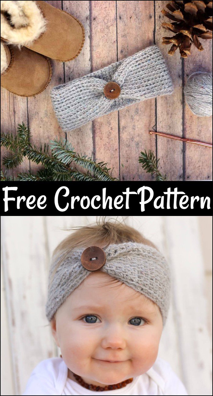 Free Crochet Baby Headband 