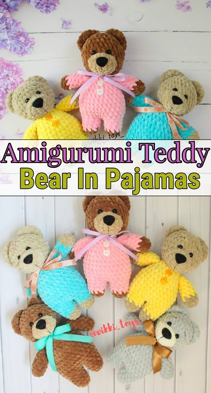 Amigurumi Teddy Bear In Pajamas