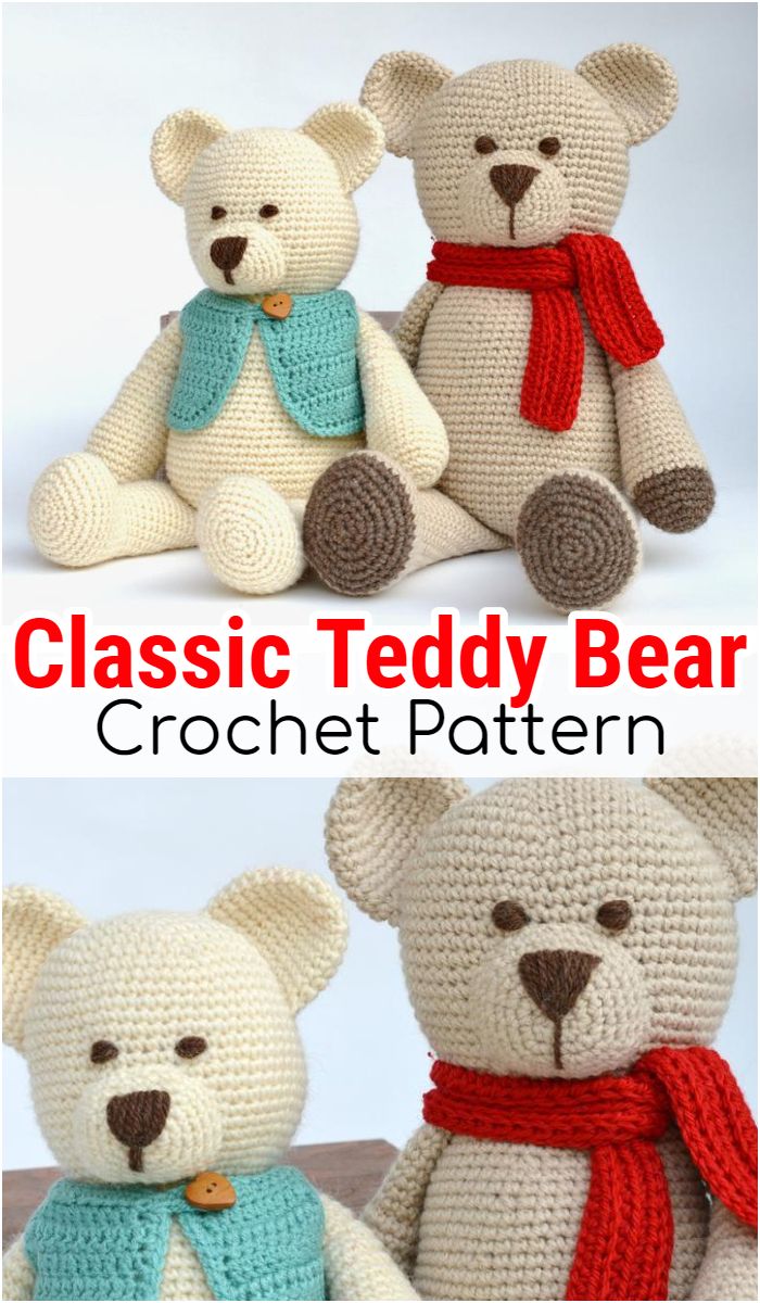Classic Teddy Bear Pattern Bertie Bear