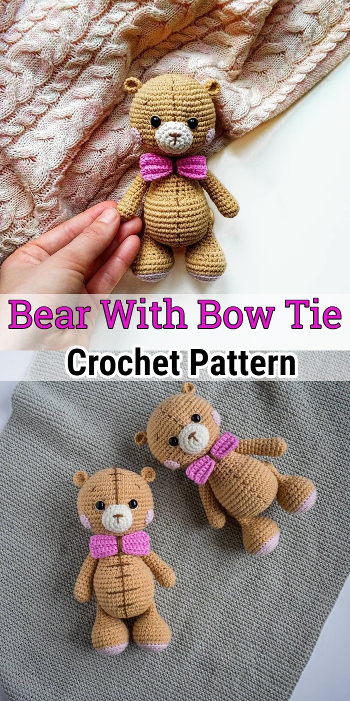 Crochet Bear With Bow Tie