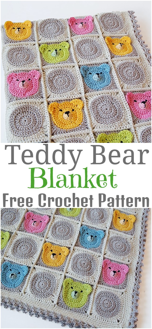 Crochet Teddy Bear Blanket Pattern