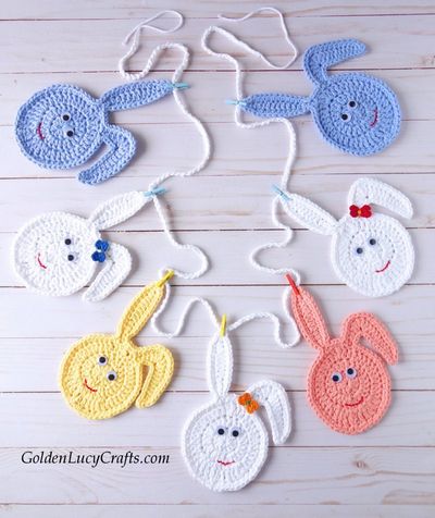 Easter Crochet Bunny Egg Pattern With Garland