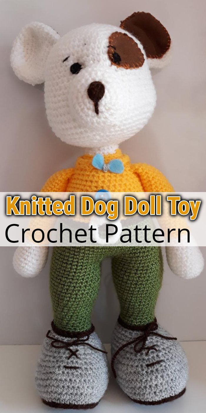 Knitted Dog Doll Toy
