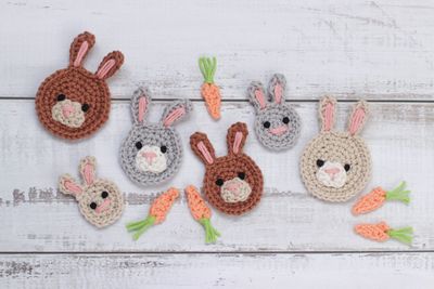 Little Crochet Bunny Applique