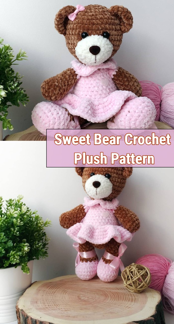 Sweet bear crochet plush pattern