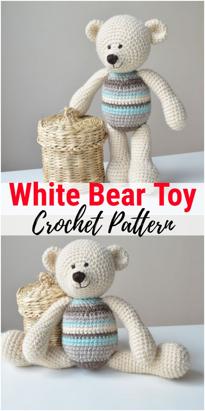 White Bear Toy Crochet Pattern
