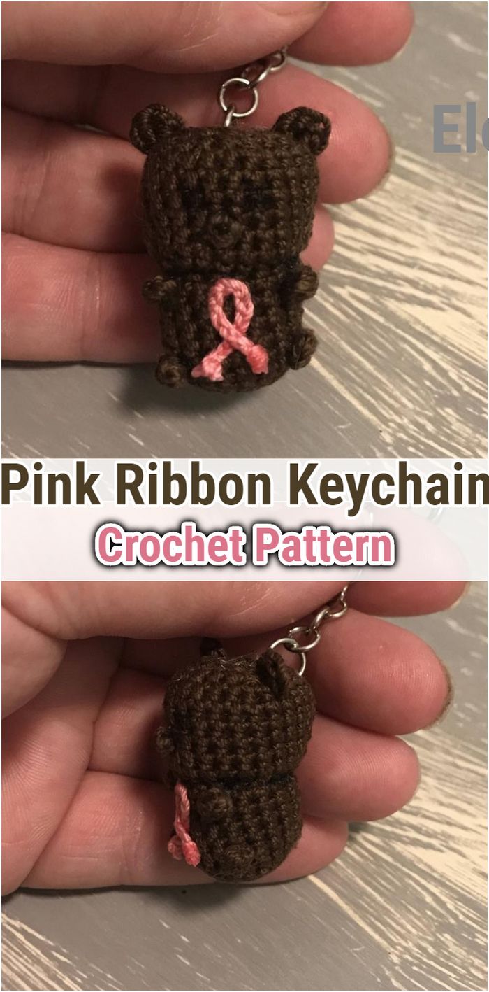 Pink Ribbon Keychain Crochet Pattern