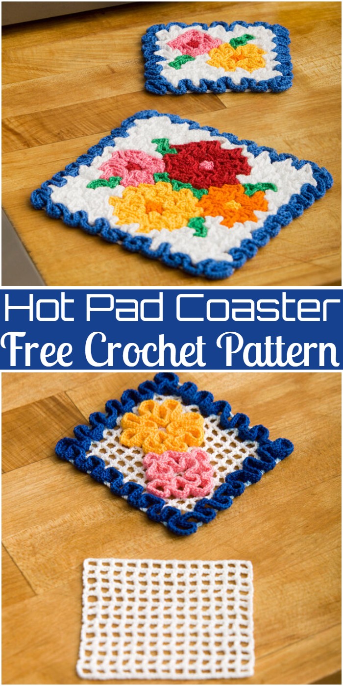 Crochet Hot Pad Coaster Pattern