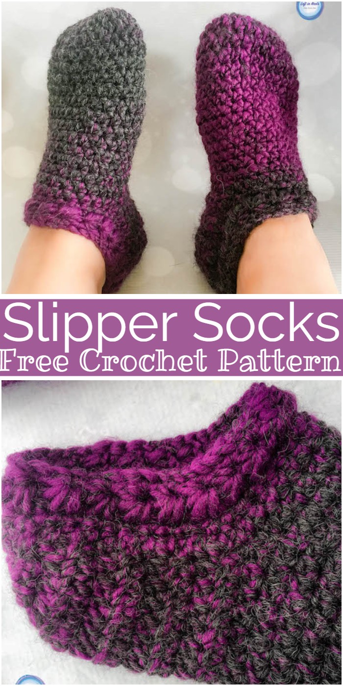 Crochet Slipper Socks Pattern