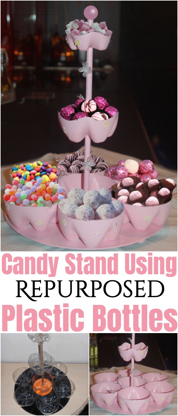 Candy Stand Using Repurposed Plastic Bottles