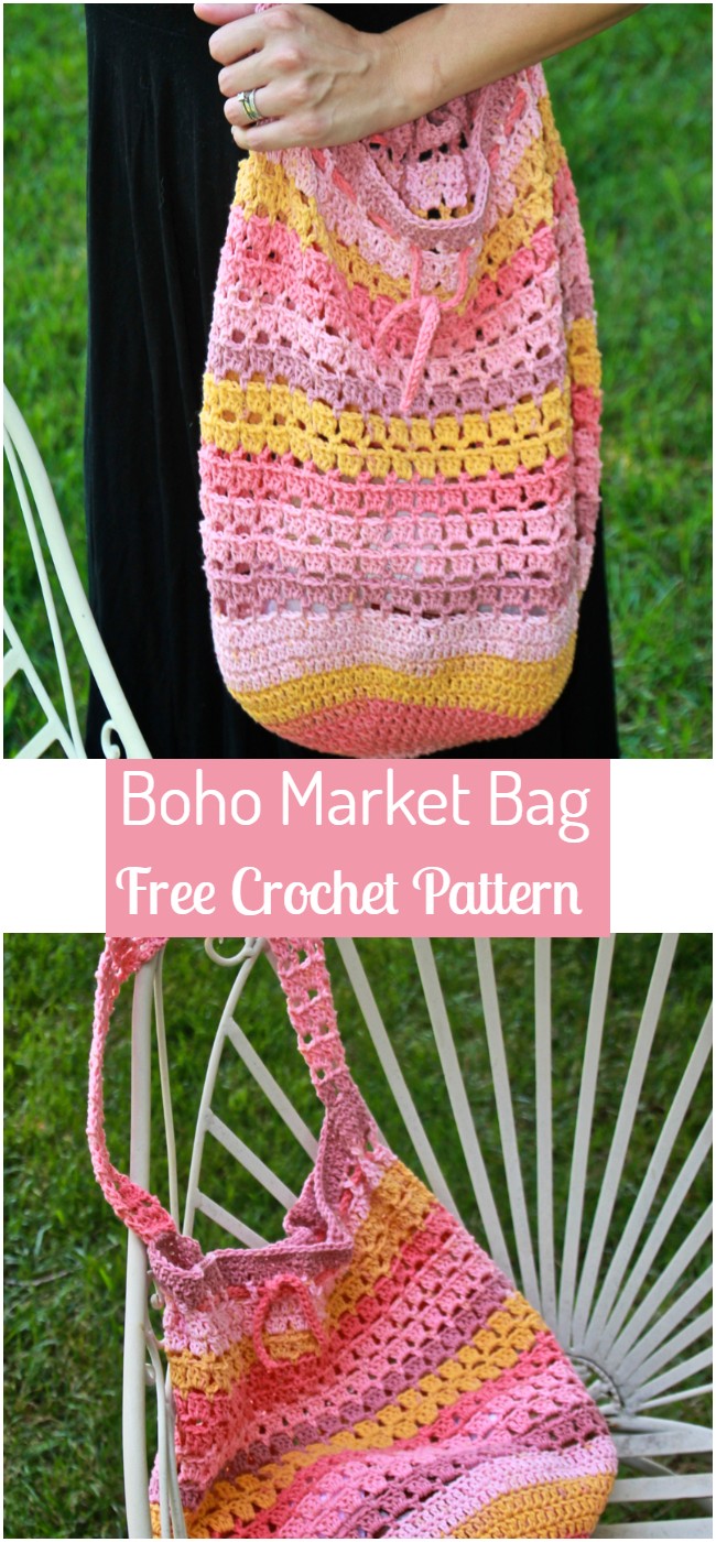 Crochet Boho Market Bag Pattern