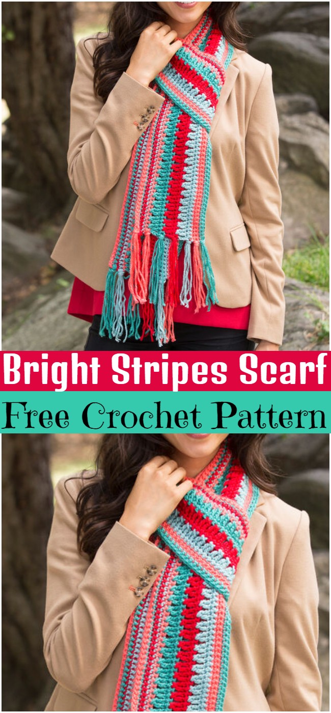 Bright Stripes Scarf Pattern