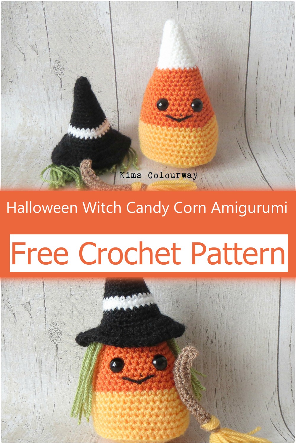 Crochet Halloween Witch Candy Corn Amigurumi