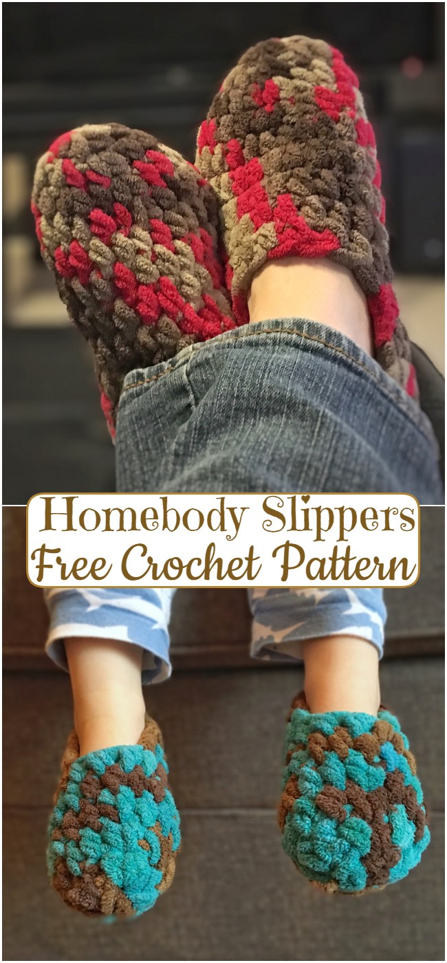Crochet Homebody Slippers Pattern