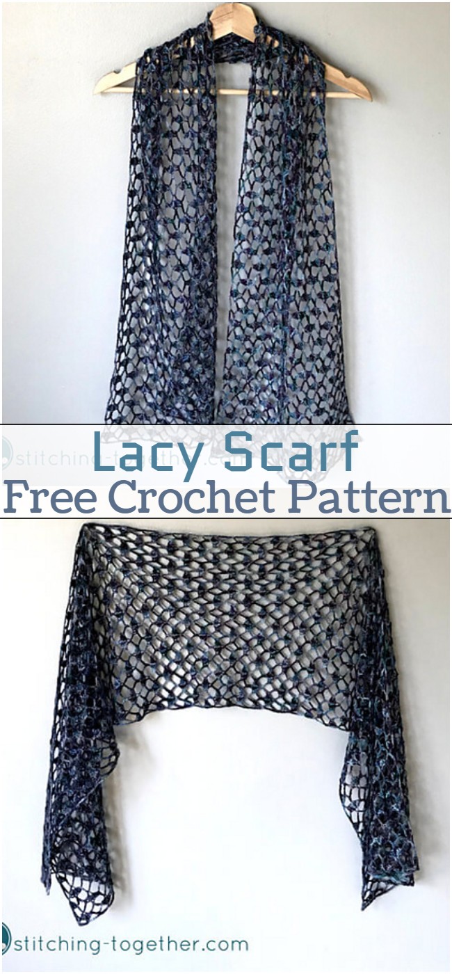 Crochet Lacy Scarf Pattern