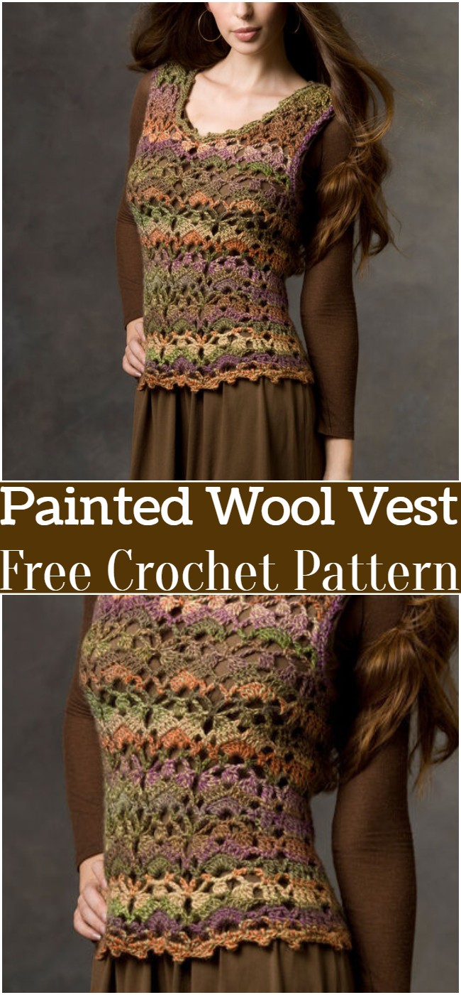 Crochet Painted Wool Vest Pattern