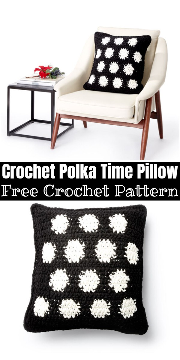 Crochet Polka Time Pillow