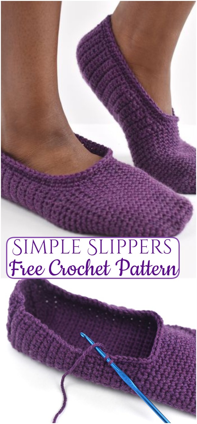 Crochet Simple Slippers Pattern