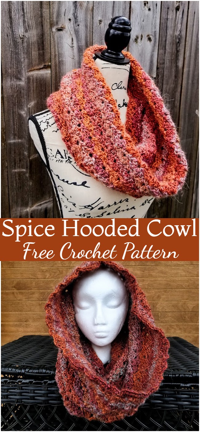 Crochet Spice Hooded Cowl Pattern