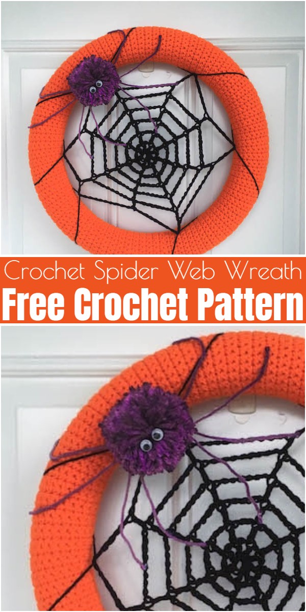 Crochet Spider Web Wreath