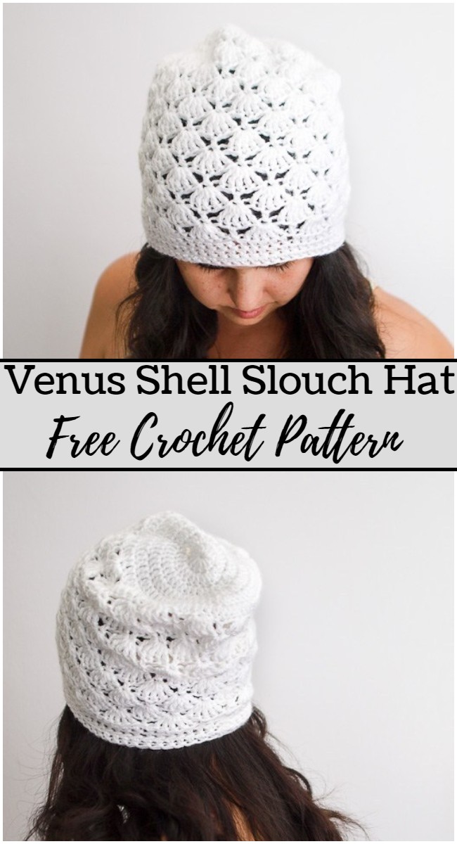 Crochet Venus Shell Slouch Hat Pattern
