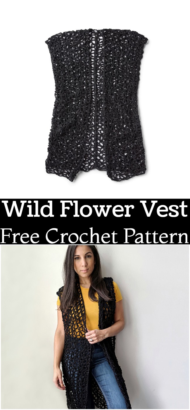 Crochet Wild Flower Vest PatternCrochet Wild Flower Vest Pattern