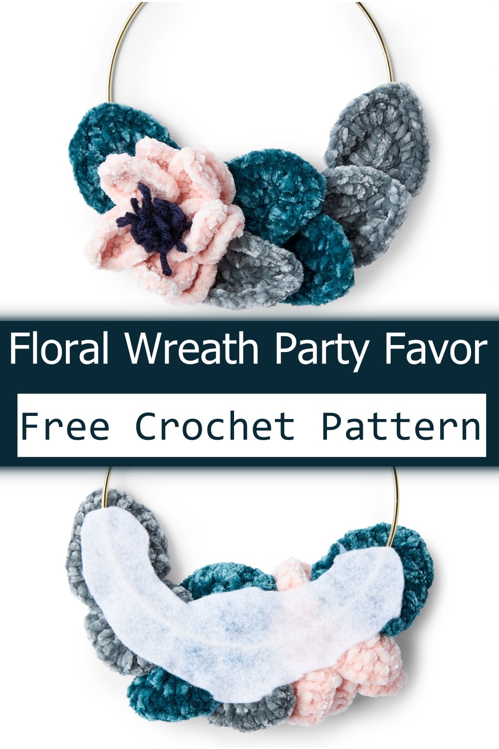 Floral Wreath Crochet Party Favor