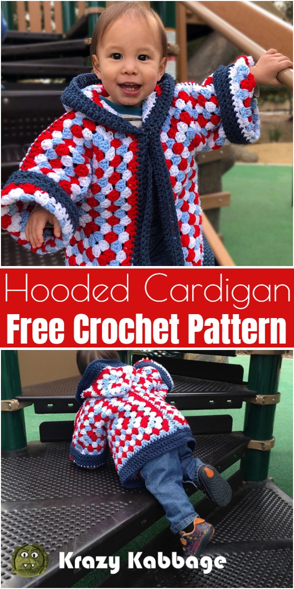 Hooded Cardigan Free Crochet Pattern