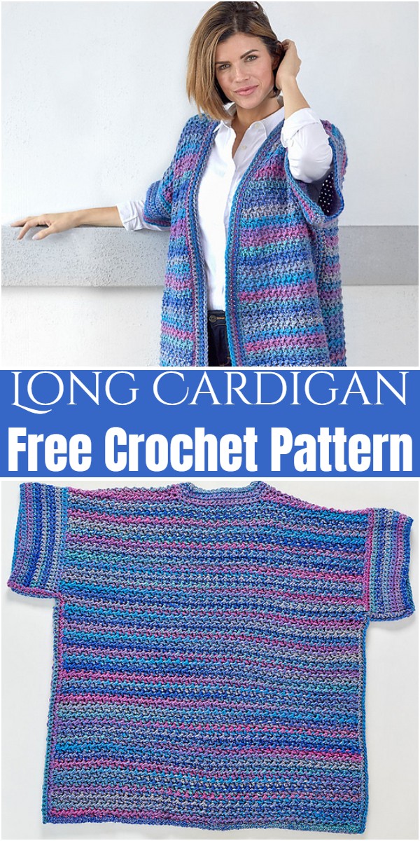 Long Cardigan Free Crochet Pattern