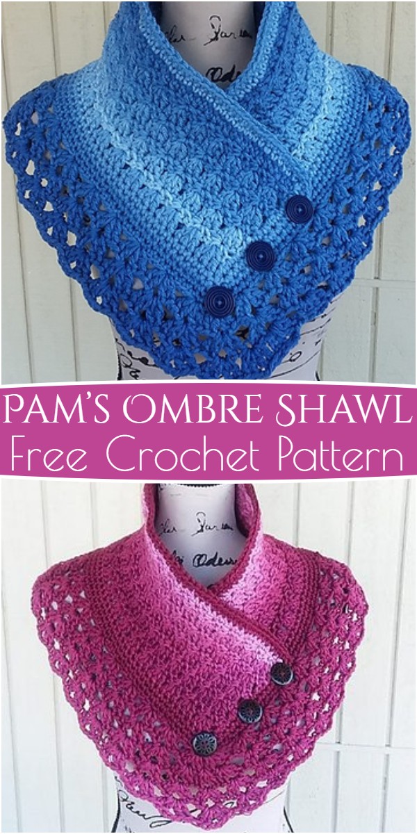 Pam’s Ombre Shawl Free Crochet Pattern