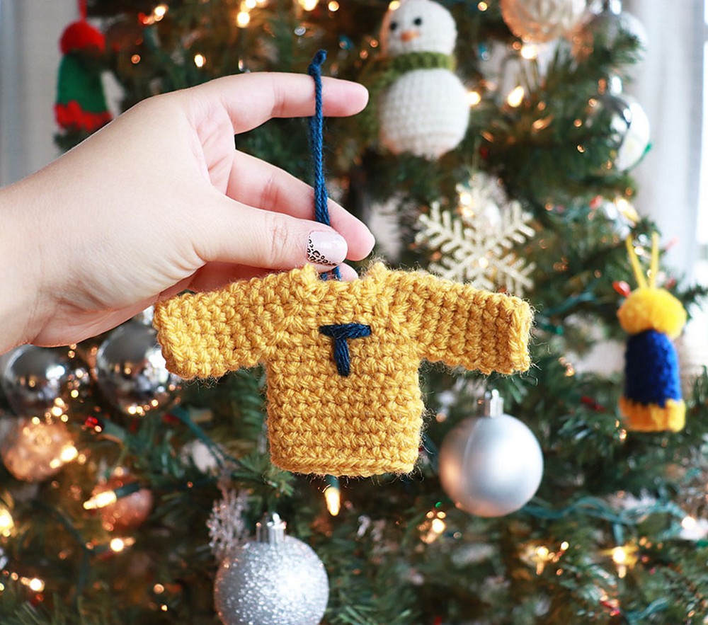 Crochet Sweater Ornament