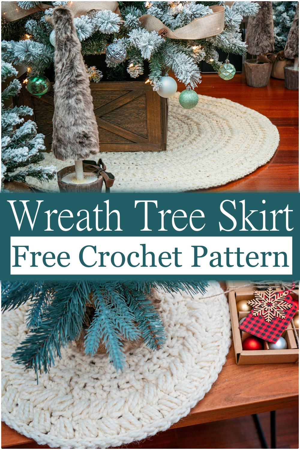  Crochet Wreath Tree Skirt