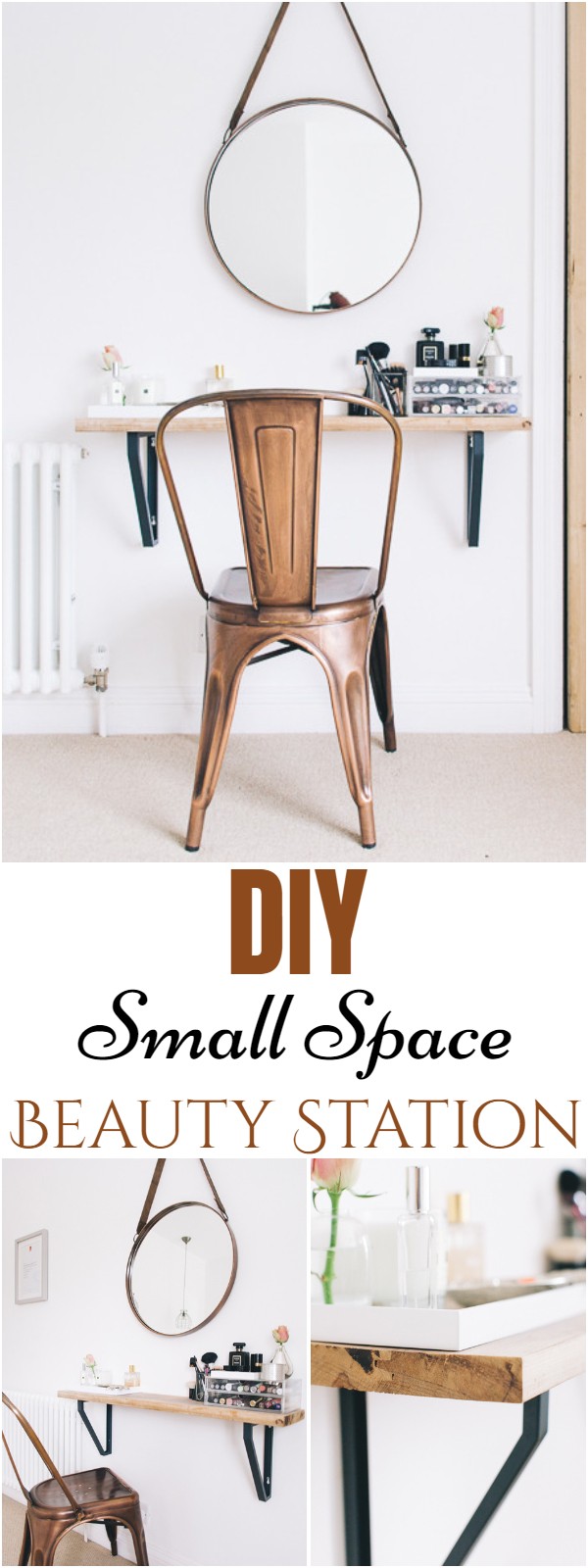 DIY Small Space Beauty Station