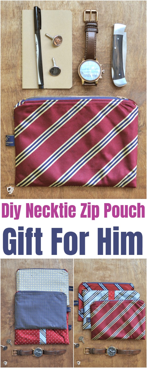 Diy Necktie Zip Pouch Gift For Him