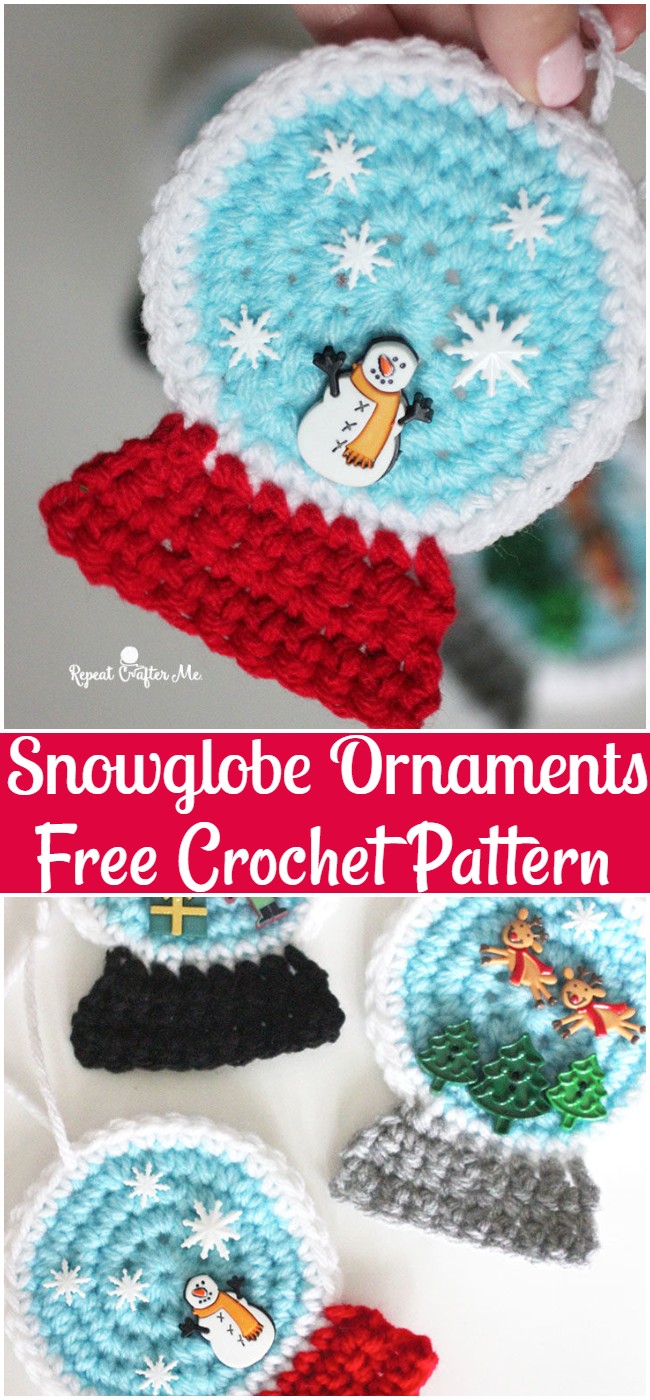 Free Crochet Snowglobe Ornaments Pattern