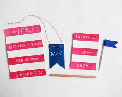 DIY Name Tags For 4th Of July