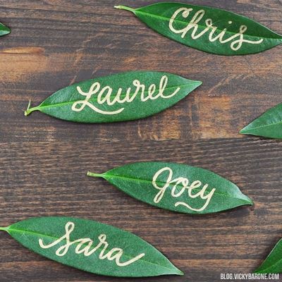 Cute Name Tag Idea With Leaf