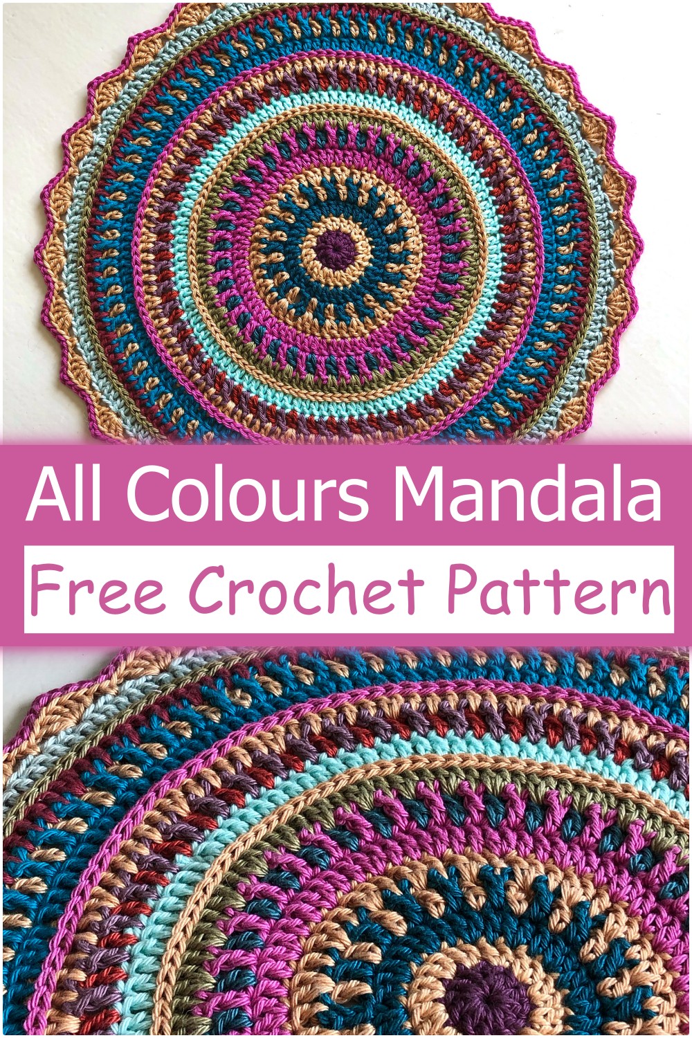 All Colours Mandala Idea To Crochet