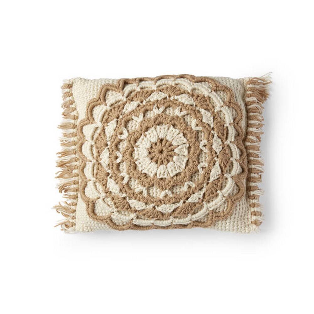Fringed Crochet Mandala Pillow Pattern