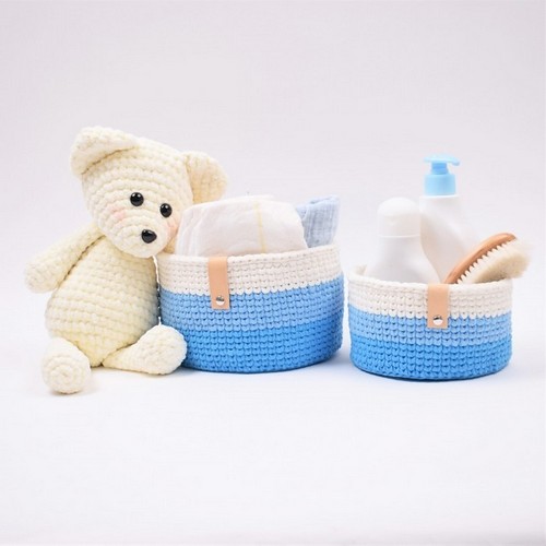 Babyroom Storage Crochet Baskets Pattern