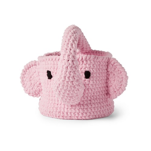 Crochet Elephant Basket Pattern