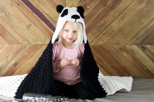 Crochet Hooded Bear Blanket Pattern
