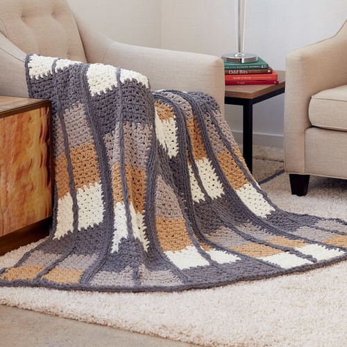 Crochet Keep In Check Blanket Pattern